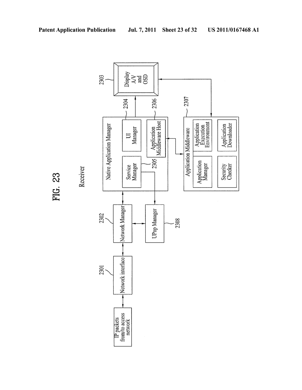 METHOD OF PROCESSING APPLICATION IN DIGITAL BROADCAST RECEIVER CONNECTED     WITH INTERACTIVE NETWORK AND THE DIGITAL BROADCAST RECEIVER - diagram, schematic, and image 24