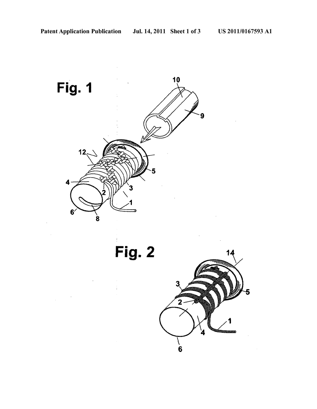 Device for the Elastic Foreshortening of Cable, Rope or other Flexible     Linear Structures - diagram, schematic, and image 02