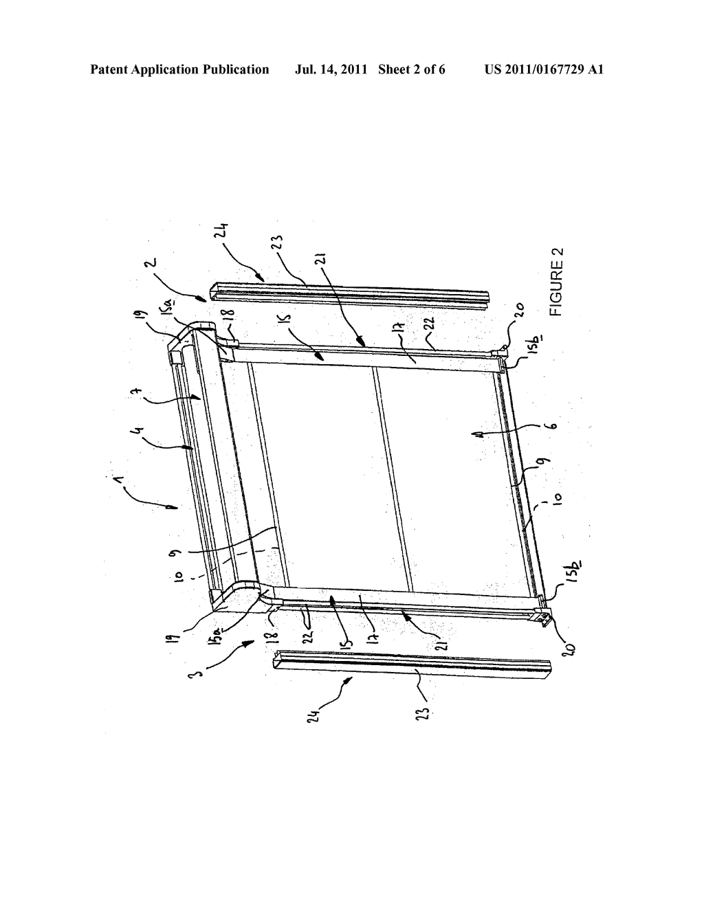 MODULAR MOUNT FOR HANDLING DOOR WITH FLEXIBLE SCREEN - diagram, schematic, and image 03