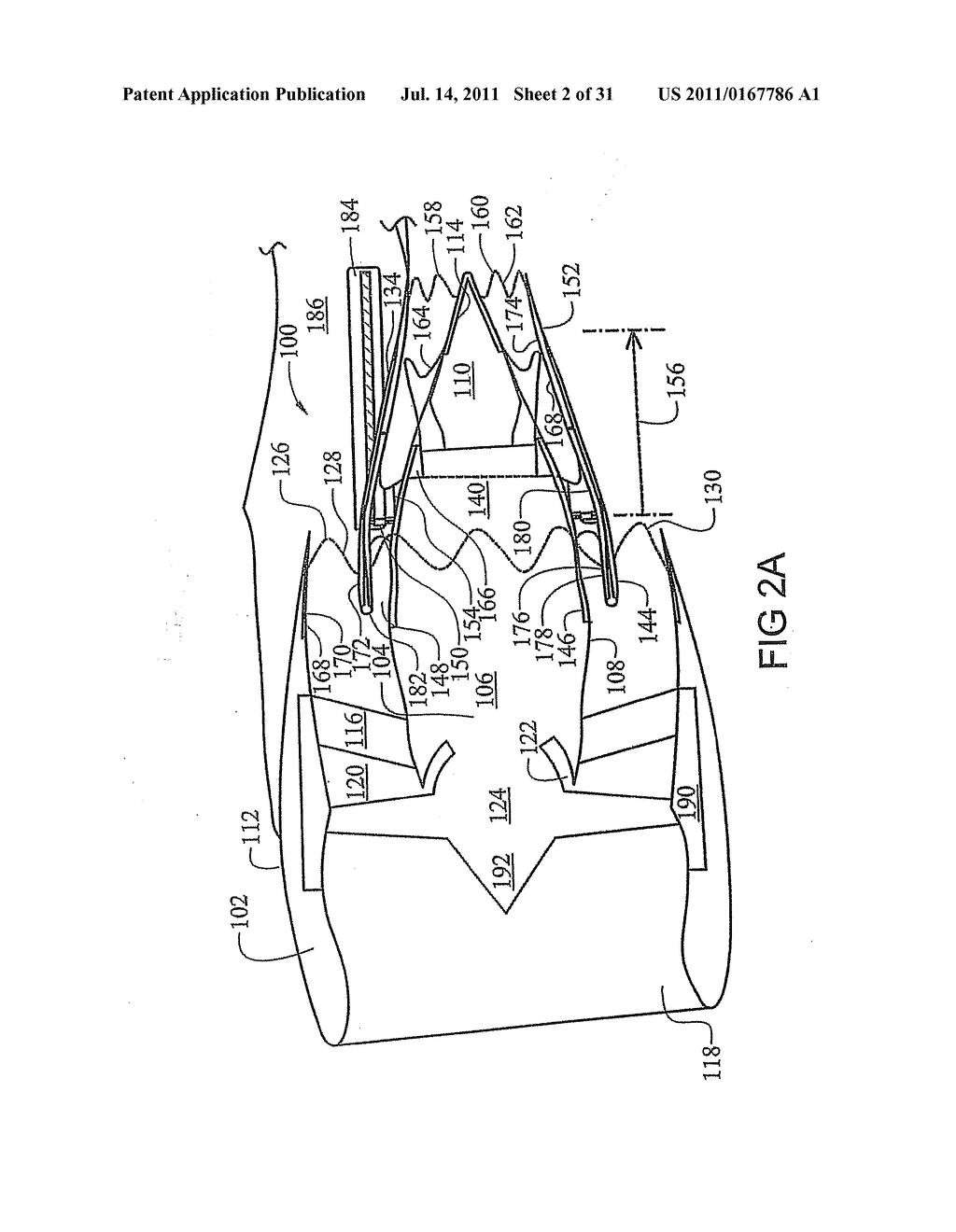 INTERNAL MIXING OF A PORTION OF FAN EXHAUST FLOW AND FULL CORE EXHAUST     FLOW IN AIRCRAFT TURBOFAN ENGINES - diagram, schematic, and image 03