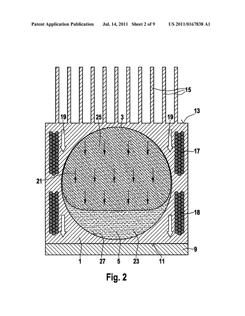 Device and Method for Cooling Components Using Magnetizable Phase-Change     Material - diagram, schematic, and image 03