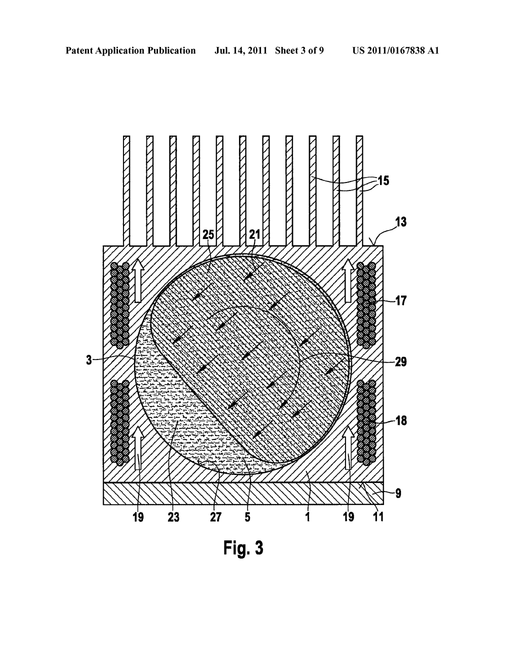 Device and Method for Cooling Components Using Magnetizable Phase-Change     Material - diagram, schematic, and image 04