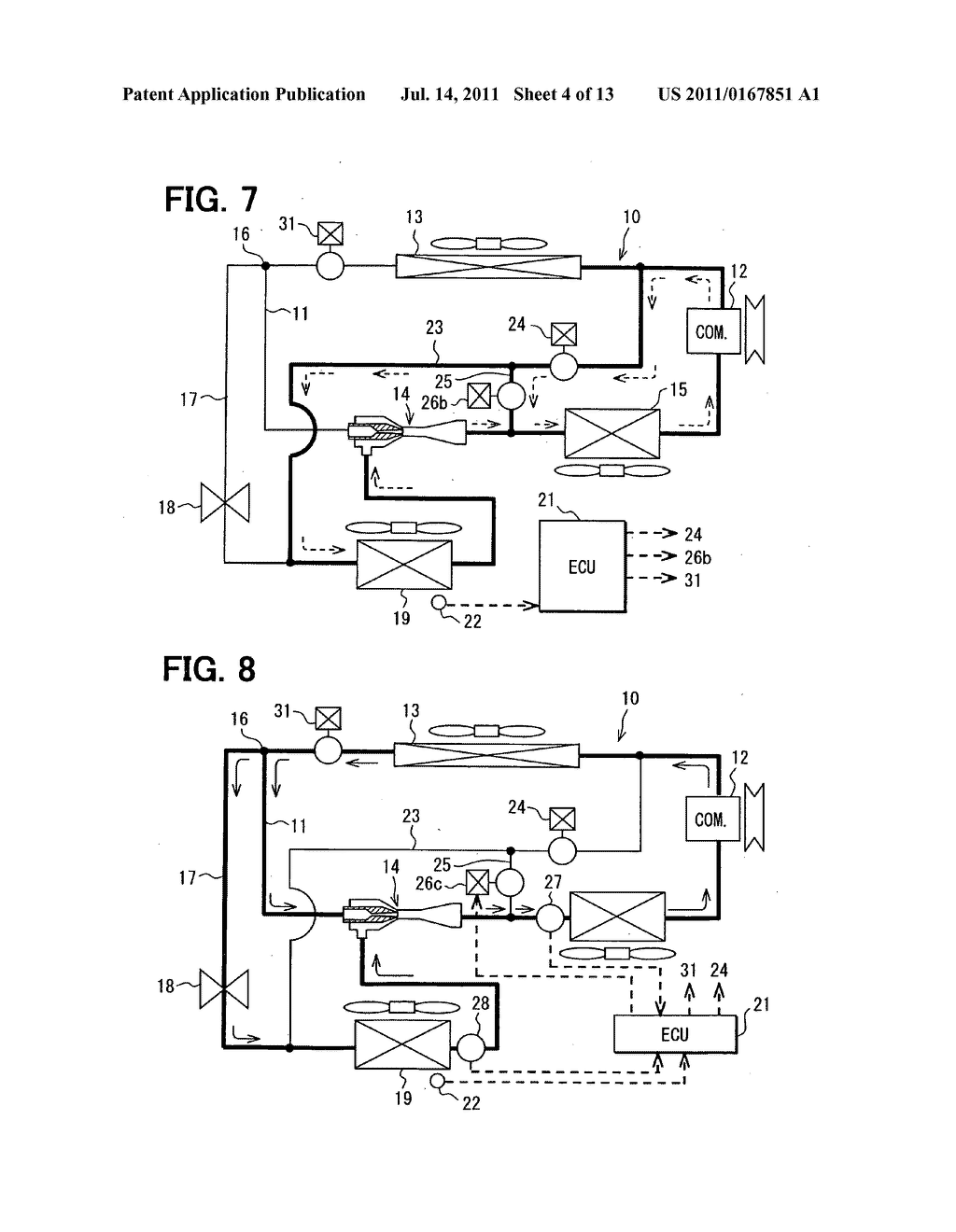 Refrigerant cycle device with ejector - diagram, schematic, and image 05