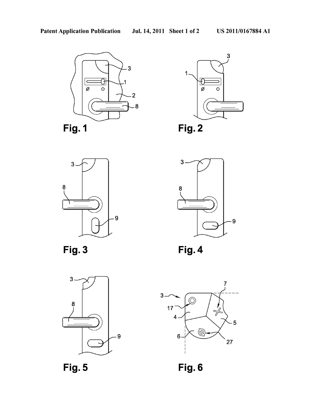 DEVICE FOR LOCKING A BATHROOM DOOR - diagram, schematic, and image 02