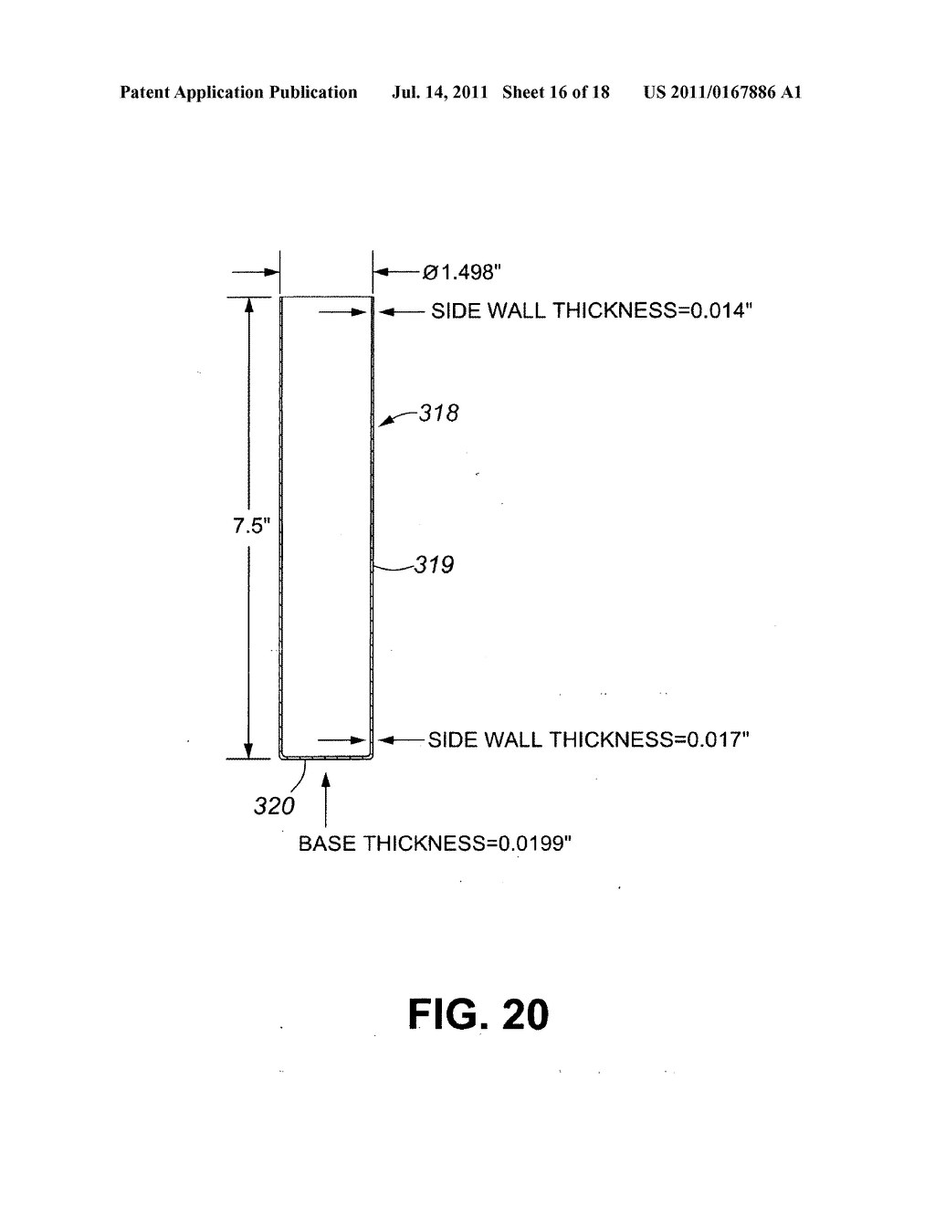 Methods of pressure forming metal containers and the like from preforms     having wall thickness gradient - diagram, schematic, and image 17