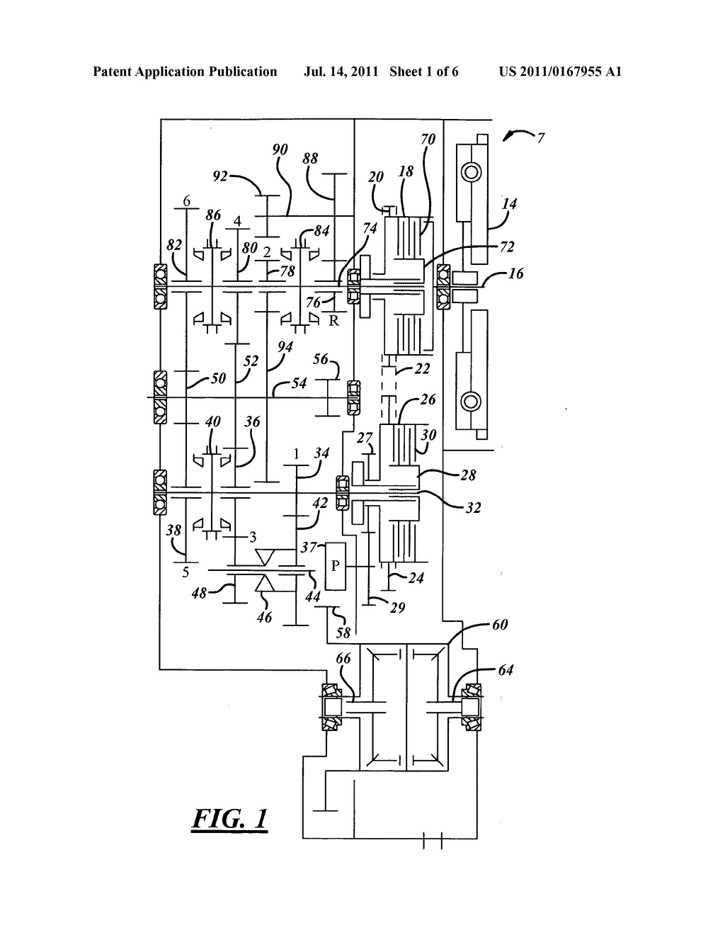 DCT transmission utilizing a two axis chain - diagram, schematic, and image 02