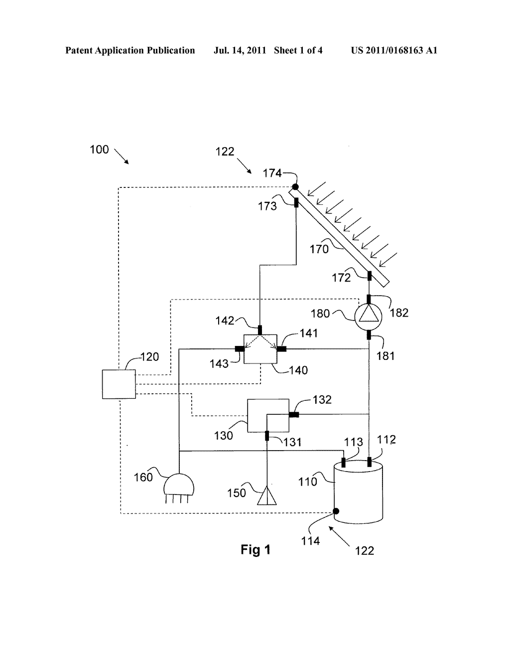 SYSTEM FOR PROVIDING SOLAR HEATING FUNCTIONALITY TO A FLUID HEATING SYSTEM - diagram, schematic, and image 02