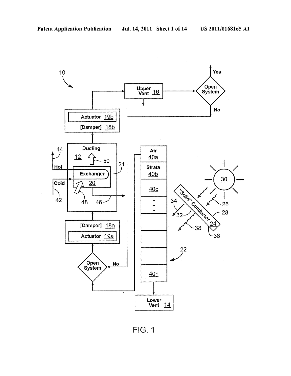 FREE-CONVECTION, PASSIVE, SOLAR-COLLECTION, CONTROL APPARATUS AND METHOD - diagram, schematic, and image 02