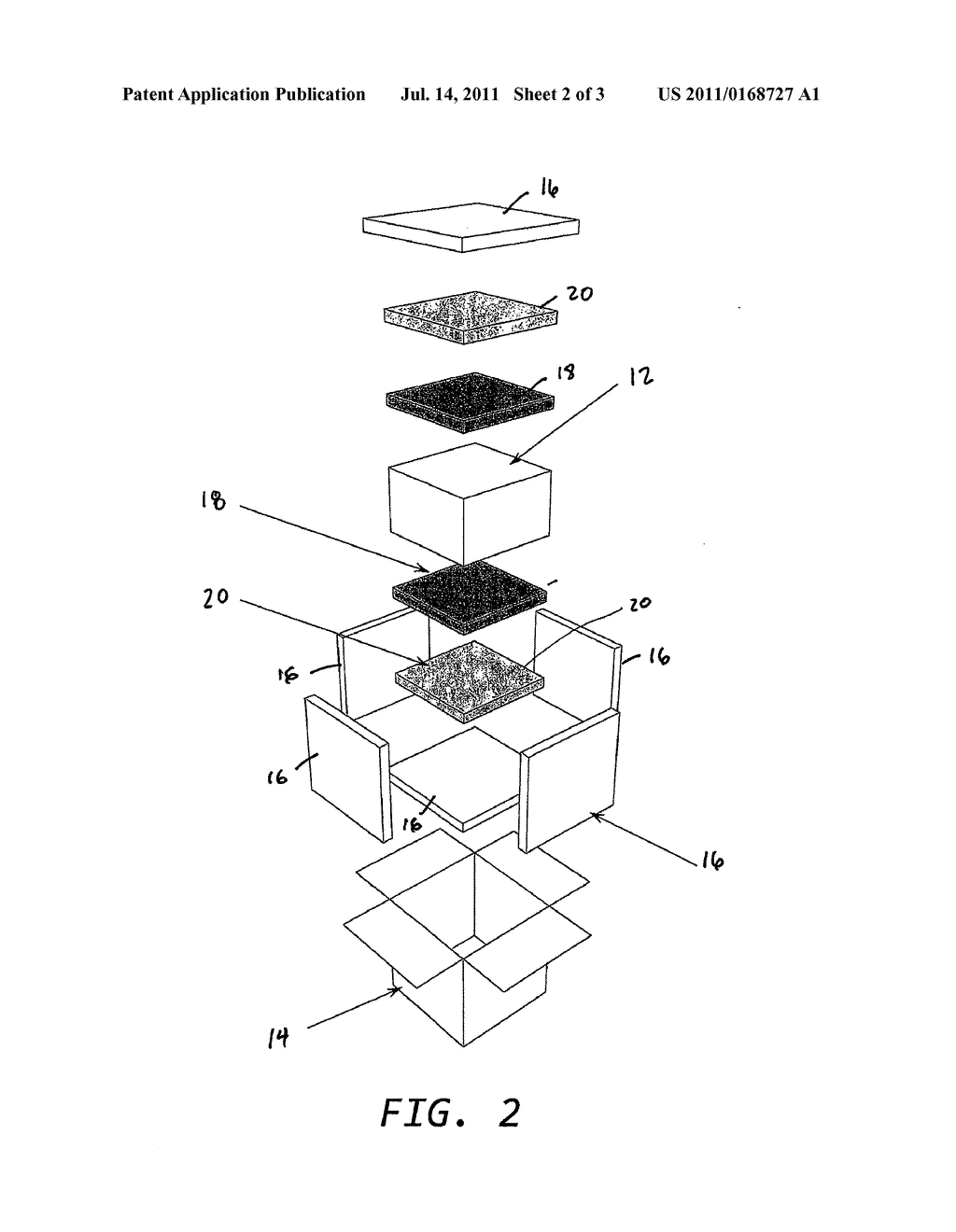 Package Having Phase Change Materials and Method of Use in Transport of     Temperature Sensitive Payload - diagram, schematic, and image 03