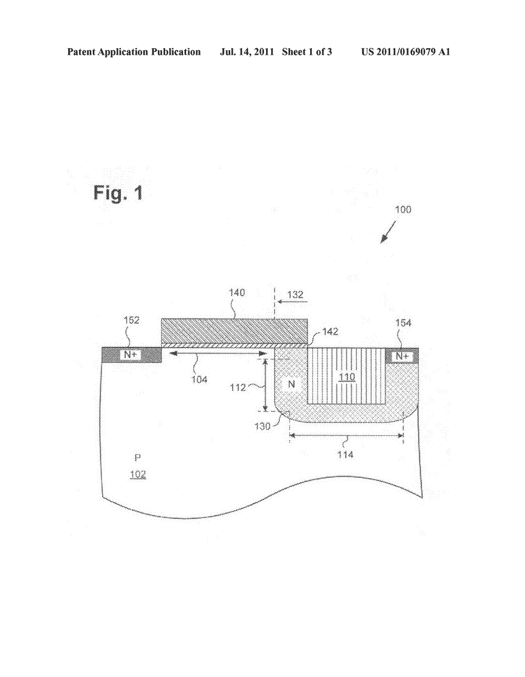 Semiconductor device having an overlapping multi-well implant and method     for fabricating same - diagram, schematic, and image 02