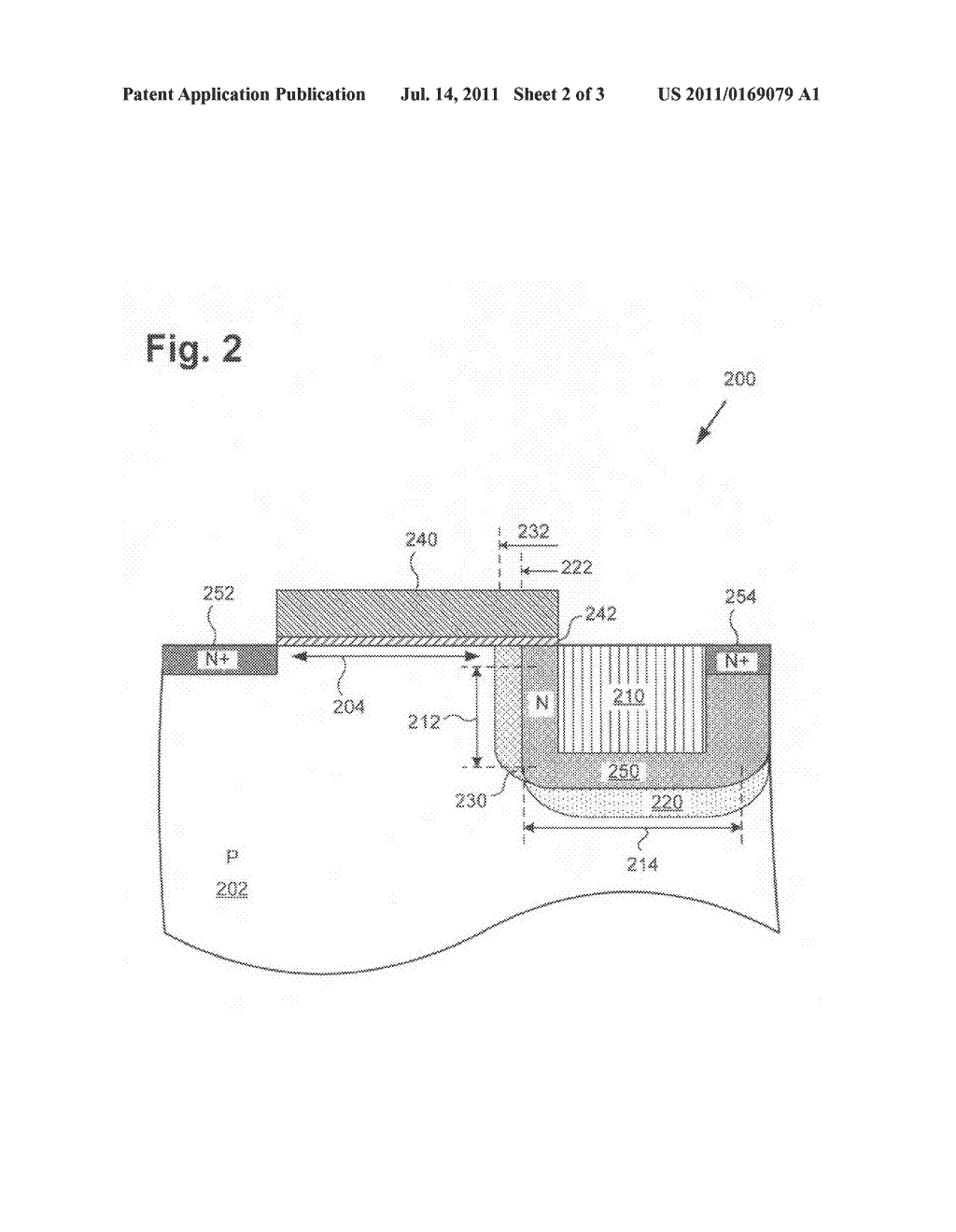 Semiconductor device having an overlapping multi-well implant and method     for fabricating same - diagram, schematic, and image 03