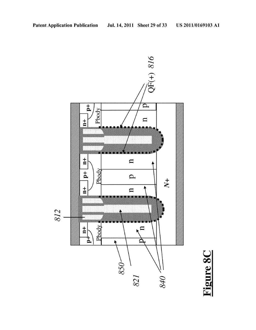 DEVICES, COMPONENTS AND METHODS COMBINING TRENCH FIELD PLATES WITH     IMMOBILE ELECTROSTATIC CHARGE - diagram, schematic, and image 30