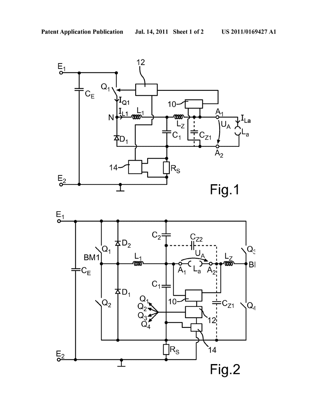 CIRCUIT ARRANGEMENT AND METHOD FOR OPERATION OF A DISCHARGE LAMP - diagram, schematic, and image 02