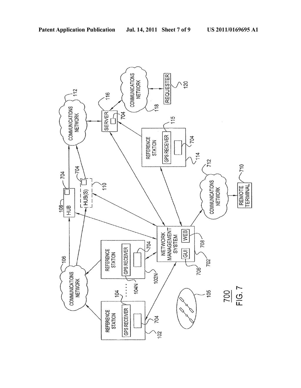 METHOD AND APPARATUS FOR MANAGING NETWORK ELEMENTS IN A SATELLITE     NAVIGATION DATA DISTRIBUTION SYSTEM - diagram, schematic, and image 08