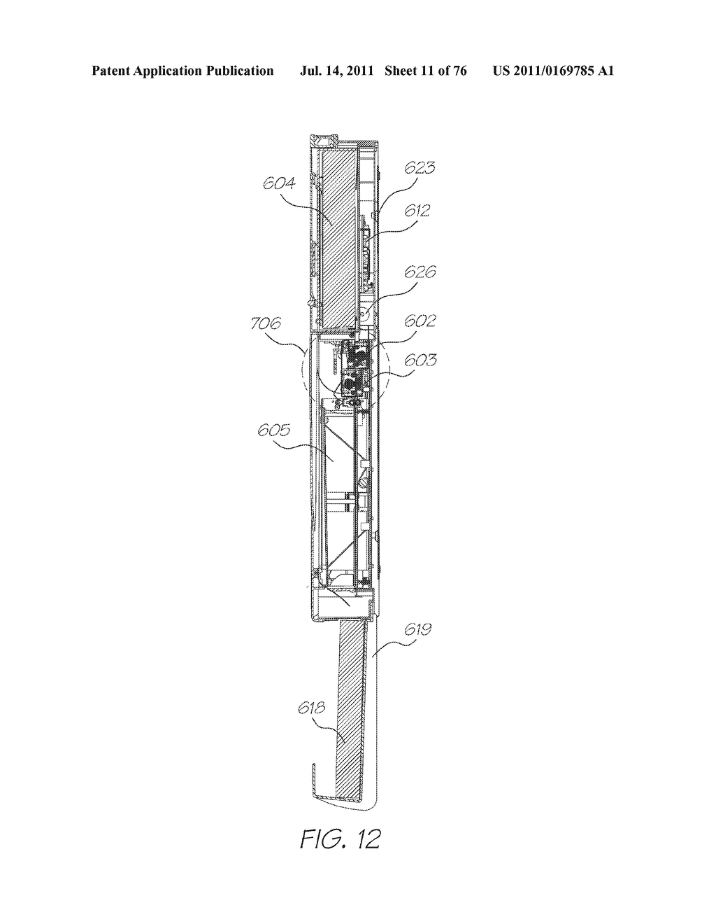 OPTICALLY IMAGING PEN FOR CAPTURING CONTINUOUS NIB FORCE DATA IN RESPONSE     TO CONTROL DATA - diagram, schematic, and image 12