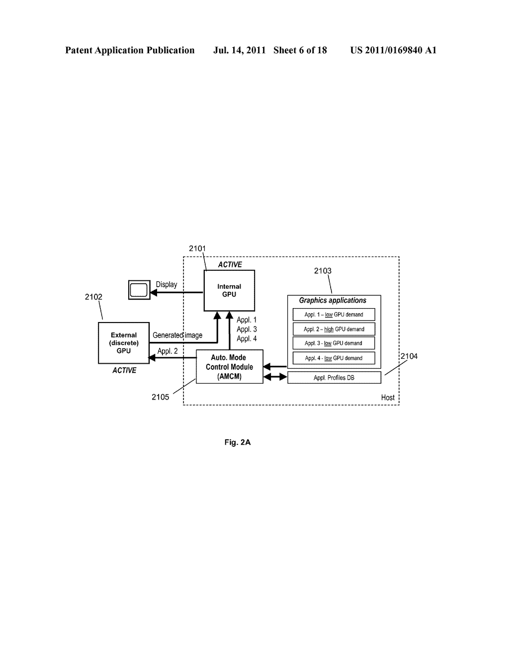 COMPUTING SYSTEM EMPLOYING A MULTI-GPU GRAPHICS PROCESSING AND DISPLAY     SUBSYSTEM SUPPORTING SINGLE-GPU NON-PARALLEL (MULTI-THREADING) AND     MULTI-GPU APPLICATION-DIVISION PARALLEL MODES OF GRAPHICS PROCESSING     OPERATION - diagram, schematic, and image 07