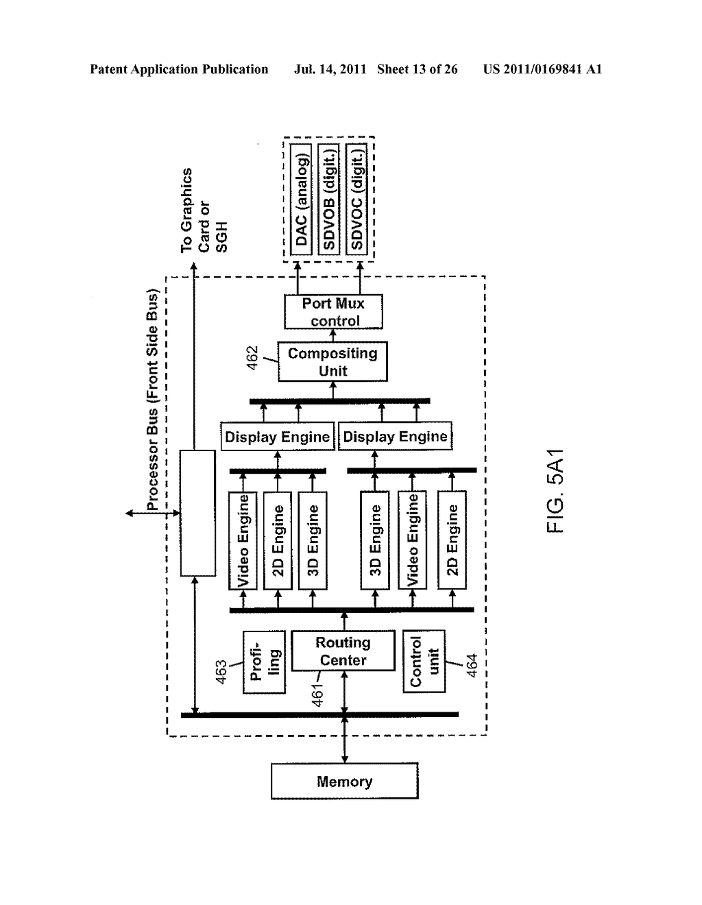 SILICON CHIP OF A MONOLITHIC CONSTRUCTION FOR USE IN IMPLEMENTING MULTIPLE     GRAPHIC CORES IN A GRAPHICS PROCESSING AND DISPLAY SUBSYSTEM - diagram, schematic, and image 14