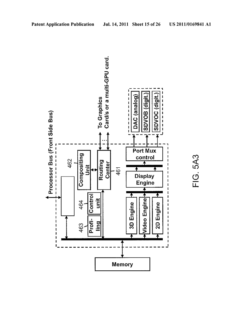 SILICON CHIP OF A MONOLITHIC CONSTRUCTION FOR USE IN IMPLEMENTING MULTIPLE     GRAPHIC CORES IN A GRAPHICS PROCESSING AND DISPLAY SUBSYSTEM - diagram, schematic, and image 16