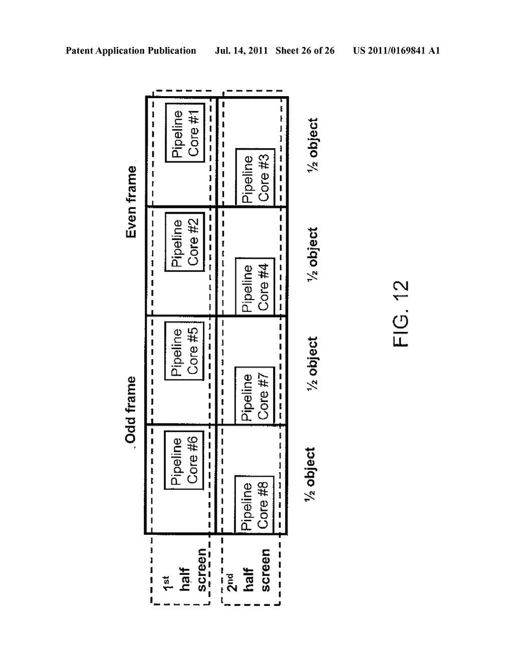 SILICON CHIP OF A MONOLITHIC CONSTRUCTION FOR USE IN IMPLEMENTING MULTIPLE     GRAPHIC CORES IN A GRAPHICS PROCESSING AND DISPLAY SUBSYSTEM - diagram, schematic, and image 27