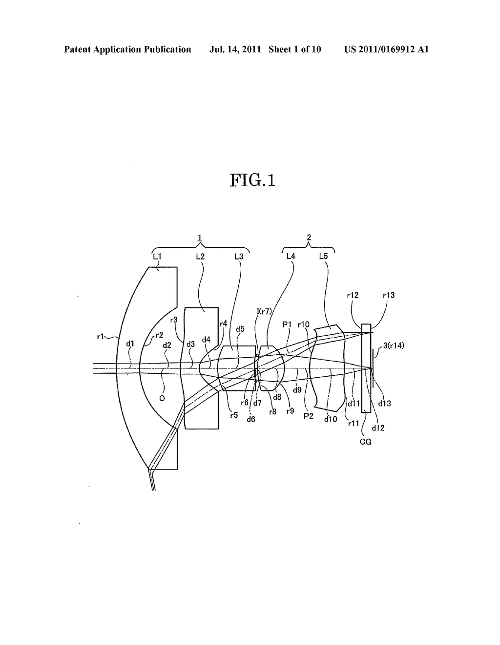 WIDE-ANGLE LENS AND IMAGING APPARATUS USING THE SAME - diagram, schematic, and image 02