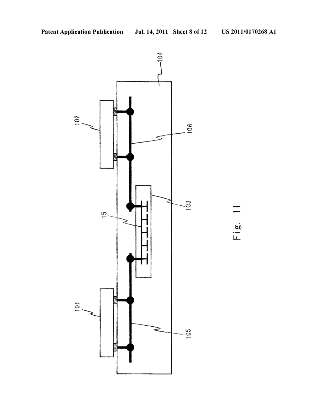 ELECTROMAGNETIC BAND GAP STRUCTURE, ELEMENT, SUBSTRATE, MODULE, AND     SEMICONDUCTOR DEVICE INCLUDING ELECTROMAGNETIC BAND GAP STRUCTURE, AND     PRODUCTION METHODS THEREOF - diagram, schematic, and image 09