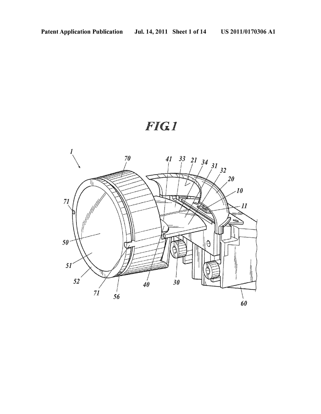 PROJECTOR-TYPE HEADLIGHT AND CONFIGURATION STRUCTURE OF RESIN PROJECTOR     LENS THEREOF - diagram, schematic, and image 02