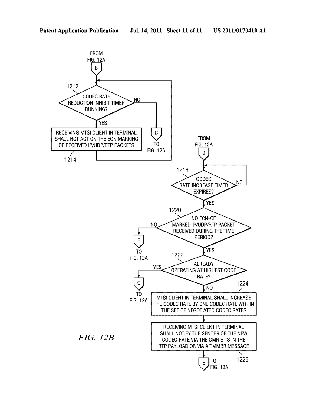 EXPLICIT CONGESTION NOTIFICATION BASED RATE ADAPTATION USING BINARY     MARKING IN COMMUNICATION SYSTEMS - diagram, schematic, and image 12