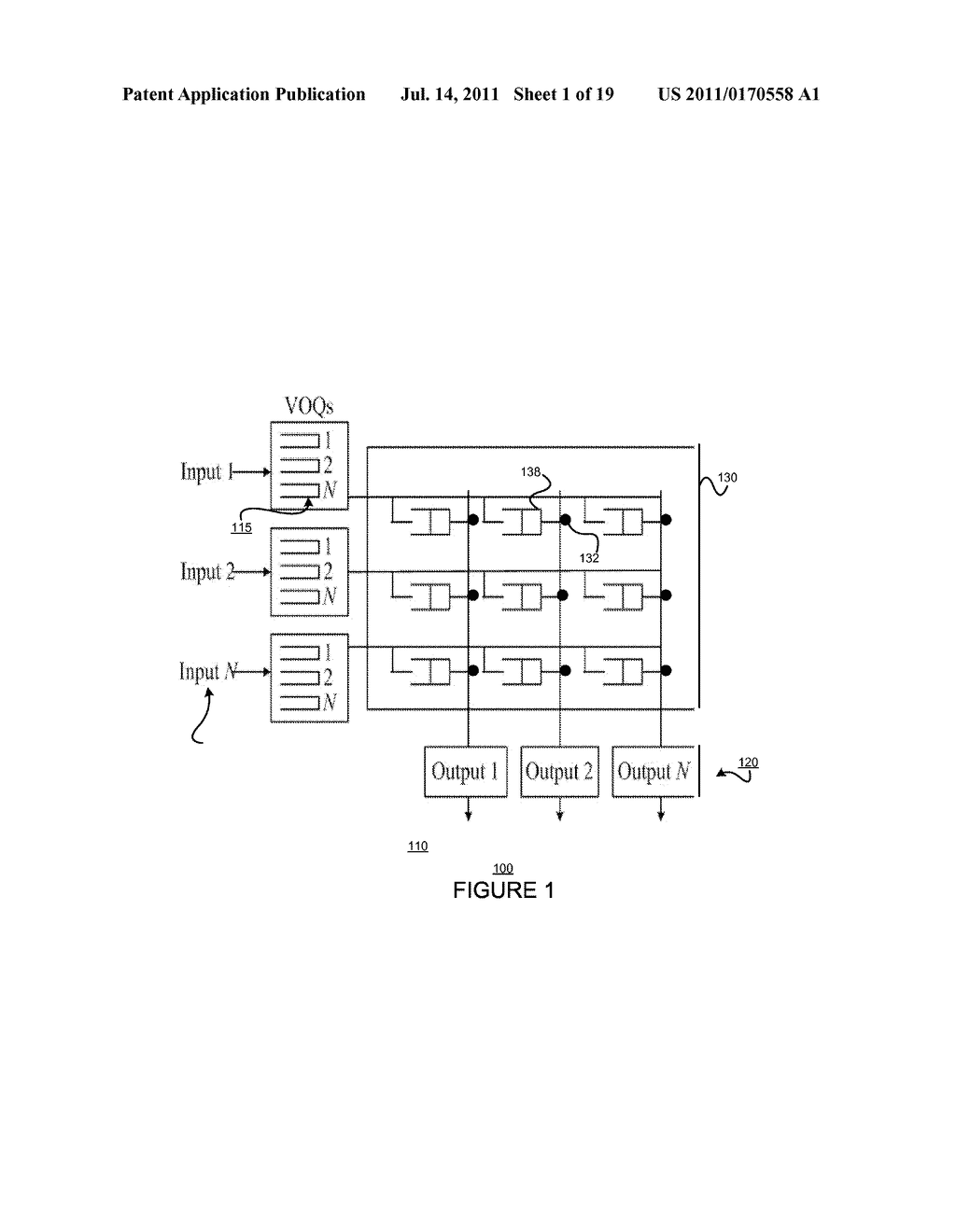 SCHEDULING, INCLUDING DISTRIBUTED SCHEDULING, FOR A BUFFERED CROSSBAR     SWITCH - diagram, schematic, and image 02