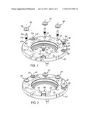 Variable-Vane Assembly Having Unison Ring Guided Radially By Rollers and     Fixed Members, and Restrained Axially by One or More Fixed Axial Stops diagram and image