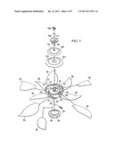 Double-Stacked Blade Ceiling Fan And Method Of Operation And Method Of     Circulating Air diagram and image