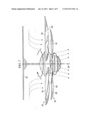 Double-Stacked Blade Ceiling Fan And Method Of Operation And Method Of     Circulating Air diagram and image