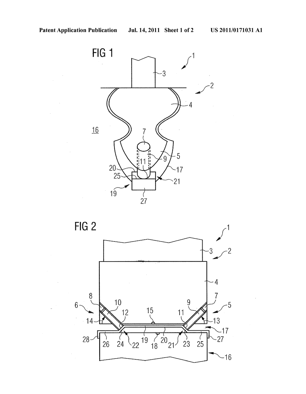 Turbomachine Rotor Comprising a Pretensioning Device for Pretensioning a     Guide Vane - diagram, schematic, and image 02