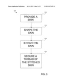 SINGLE SIDE STITCHING FOR INTERIOR SKINS diagram and image