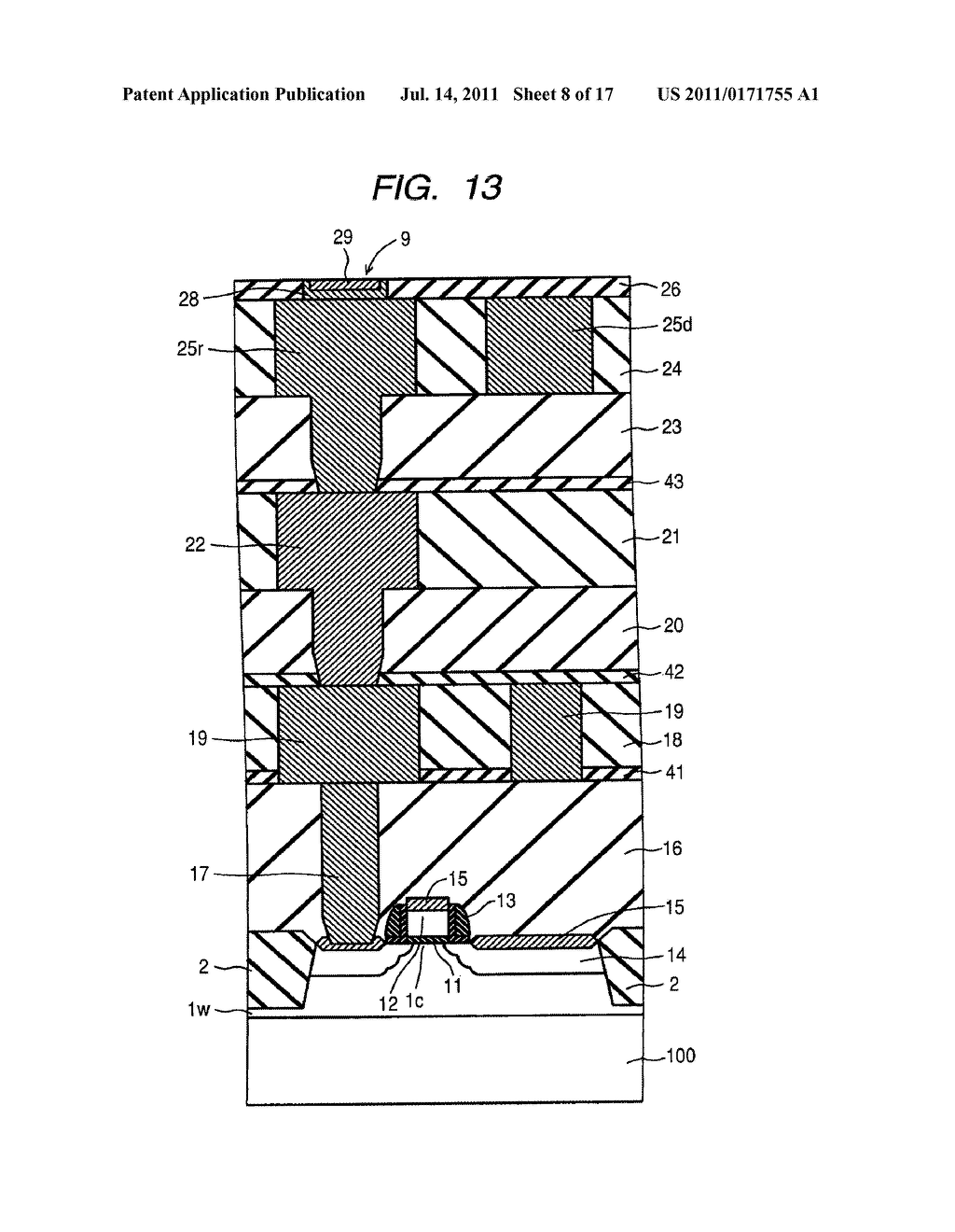 MANUFACTURING METHOD OF SEMICONDUCTOR DEVICE HAVING MEMORY ELEMENT WITH     PROTECTIVE FILM - diagram, schematic, and image 09