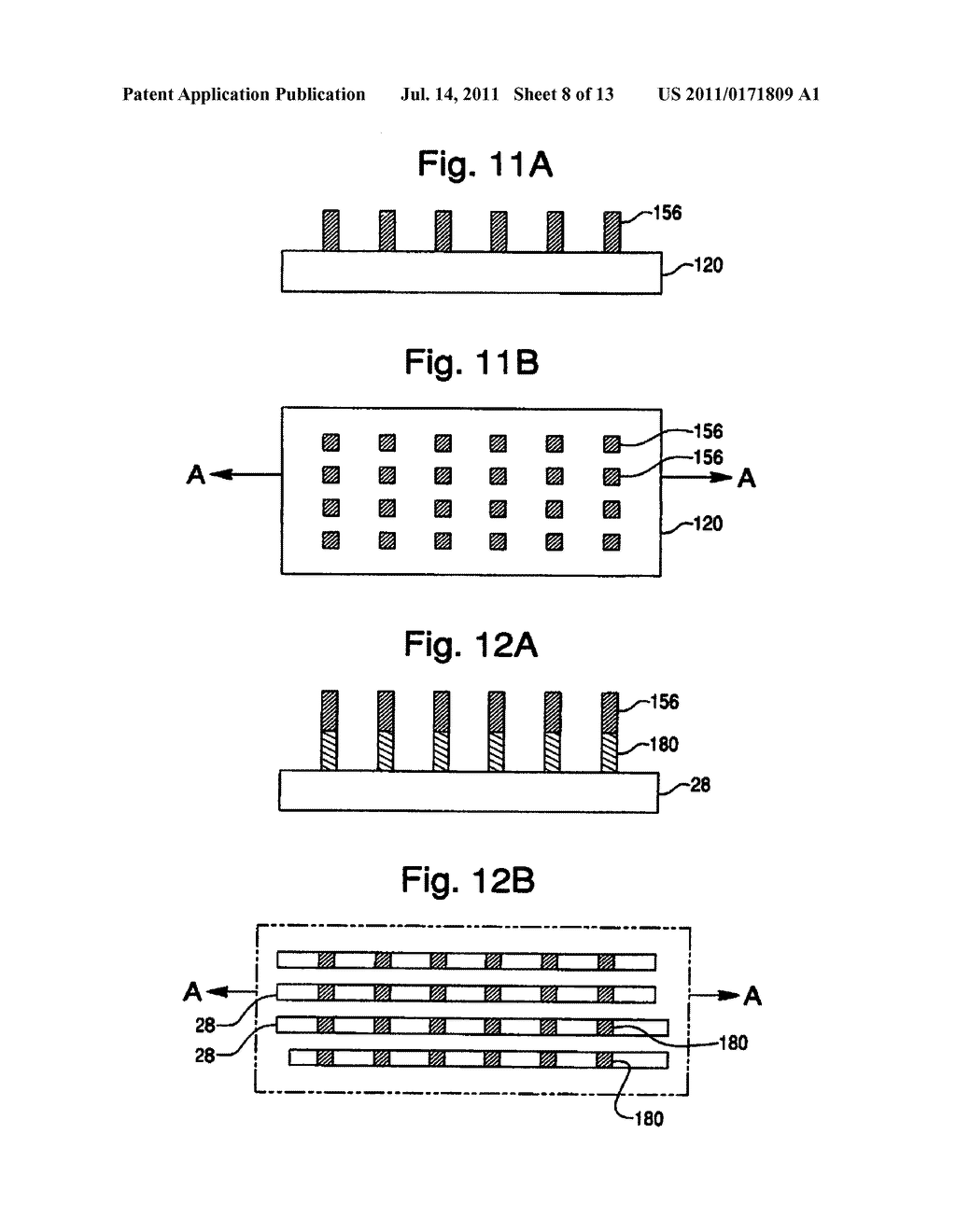 METHOD FOR FABRICATING HIGH DENSITY PILLAR STRUCTURES BY DOUBLE PATTERNING     USING POSITIVE PHOTORESIST - diagram, schematic, and image 09
