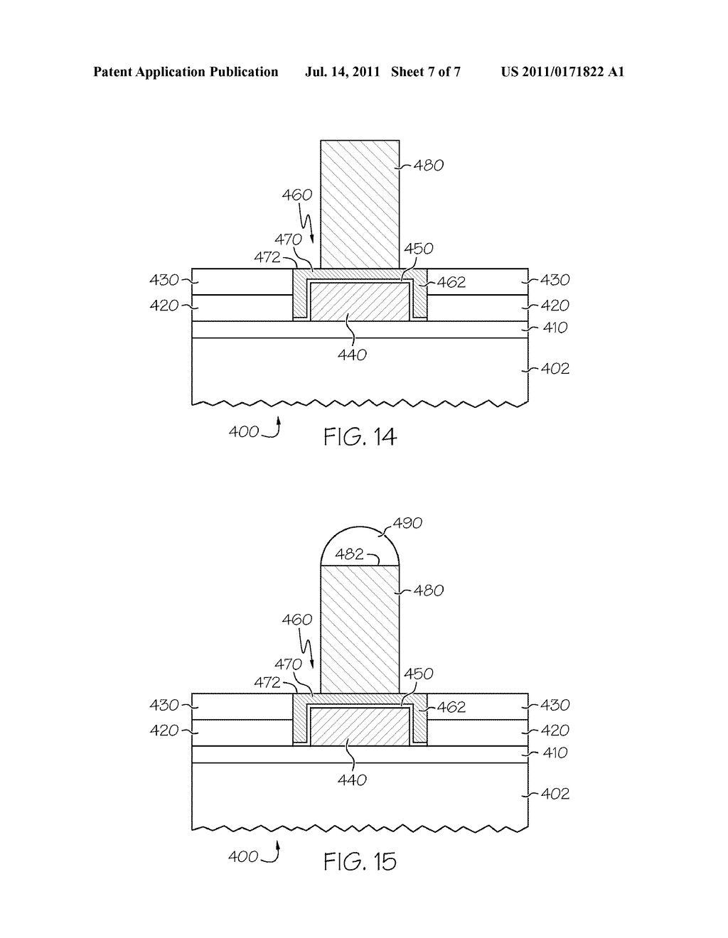 METHOD OF MANUFACTURING AN INTERCONNECT STRUCTURE FOR A SEMICONDUCTOR     DEVICE - diagram, schematic, and image 08