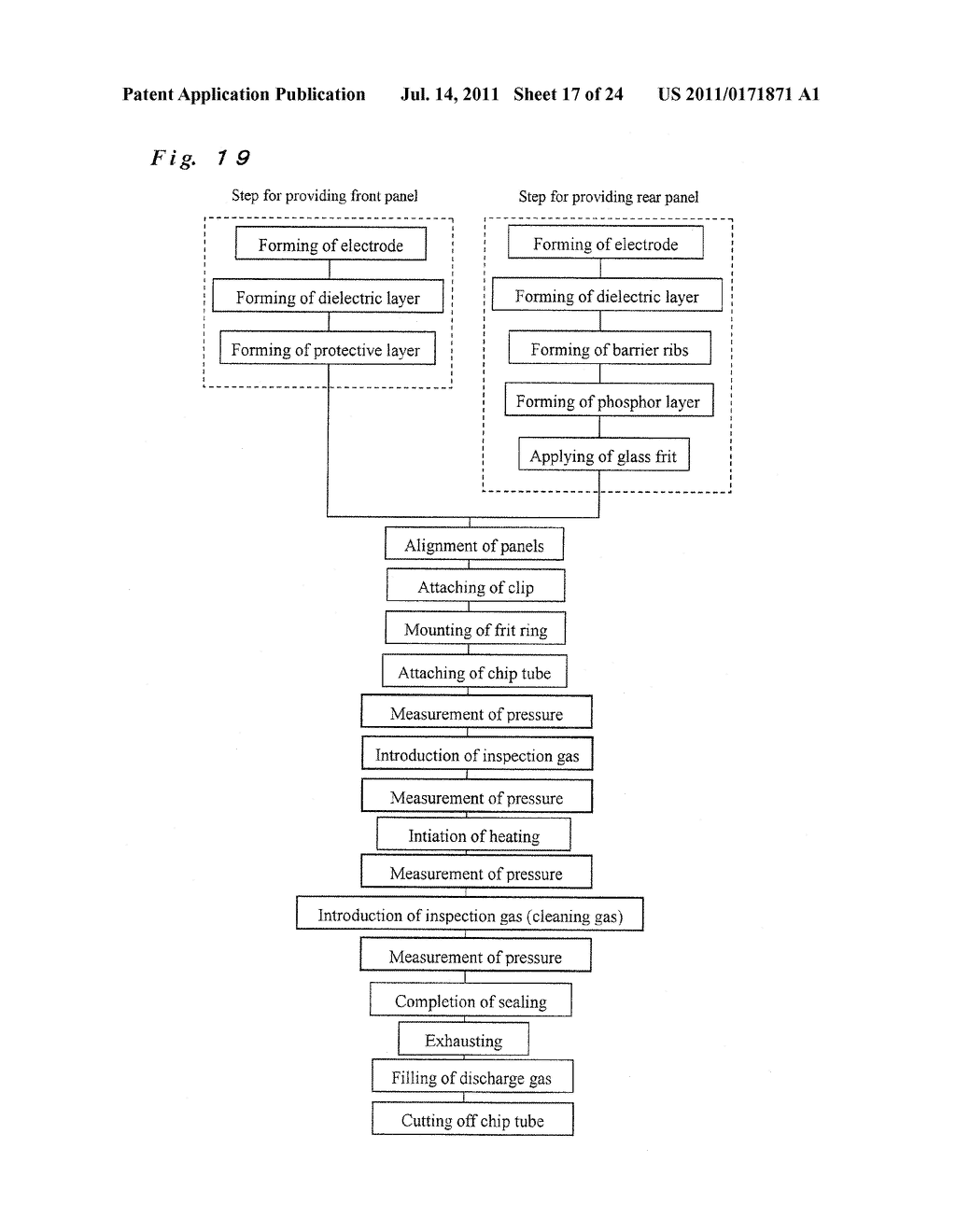 METHOD FOR PRODUCING PLASMA DISPLAY PANEL - diagram, schematic, and image 18