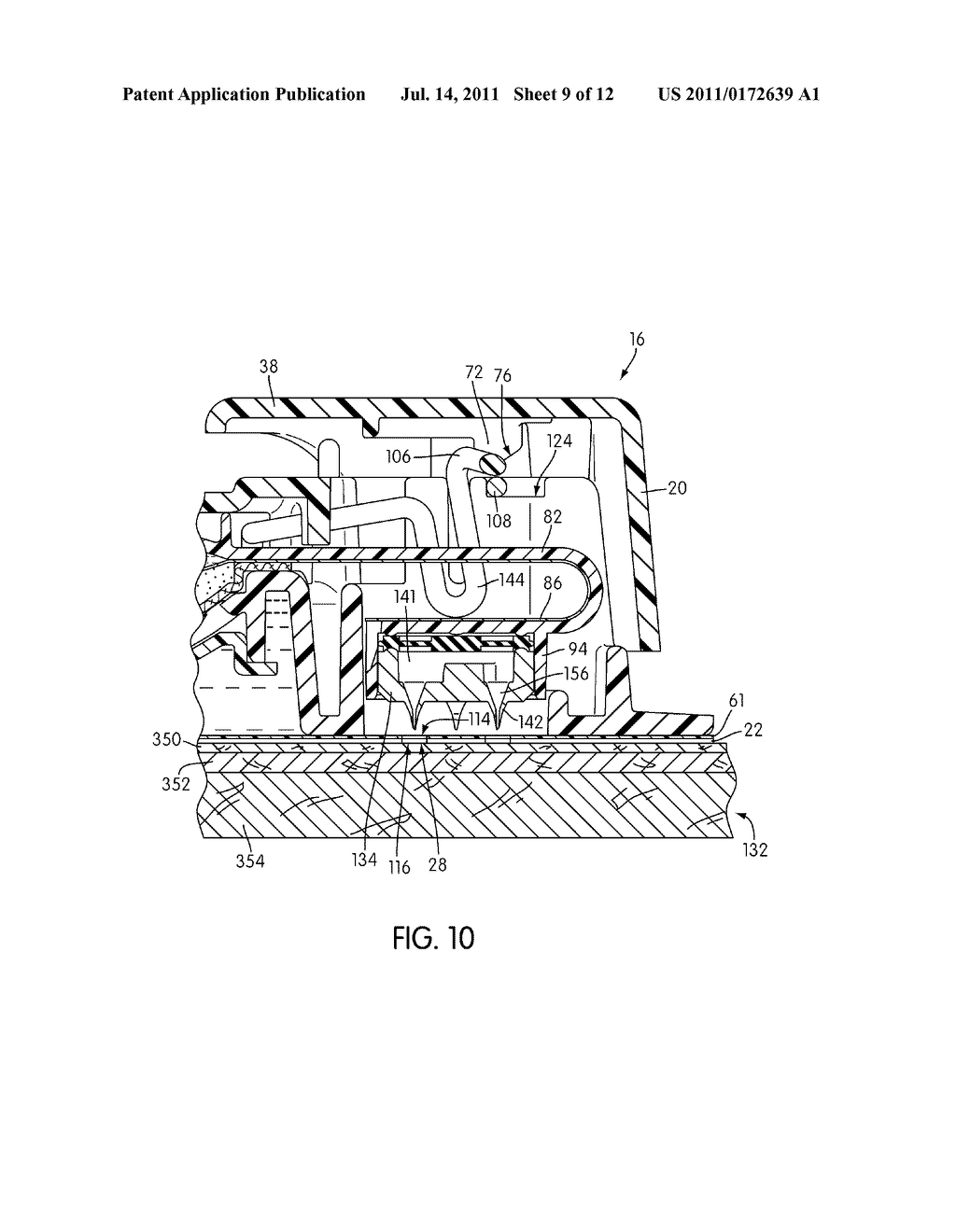 DEVICE AND METHOD FOR DELIVERY OF MICRONEEDLE TO DESIRED DEPTH WITHIN THE     SKIN - diagram, schematic, and image 10