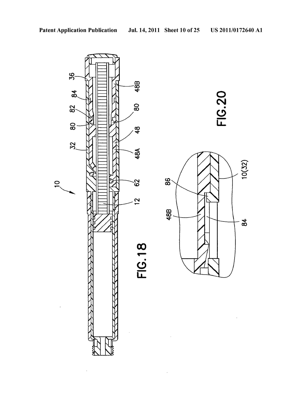 Medical injector with ratcheting plunger - diagram, schematic, and image 11