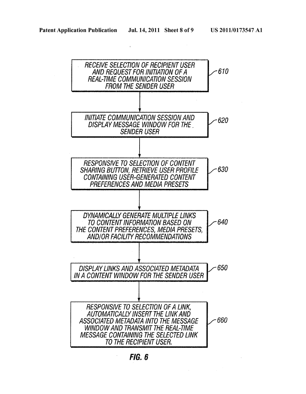 SYSTEM AND METHOD TO FACILITATE REAL-TIME COMMUNICATIONS AND CONTENT     SHARING AMONG USERS OVER A NETWORK - diagram, schematic, and image 09