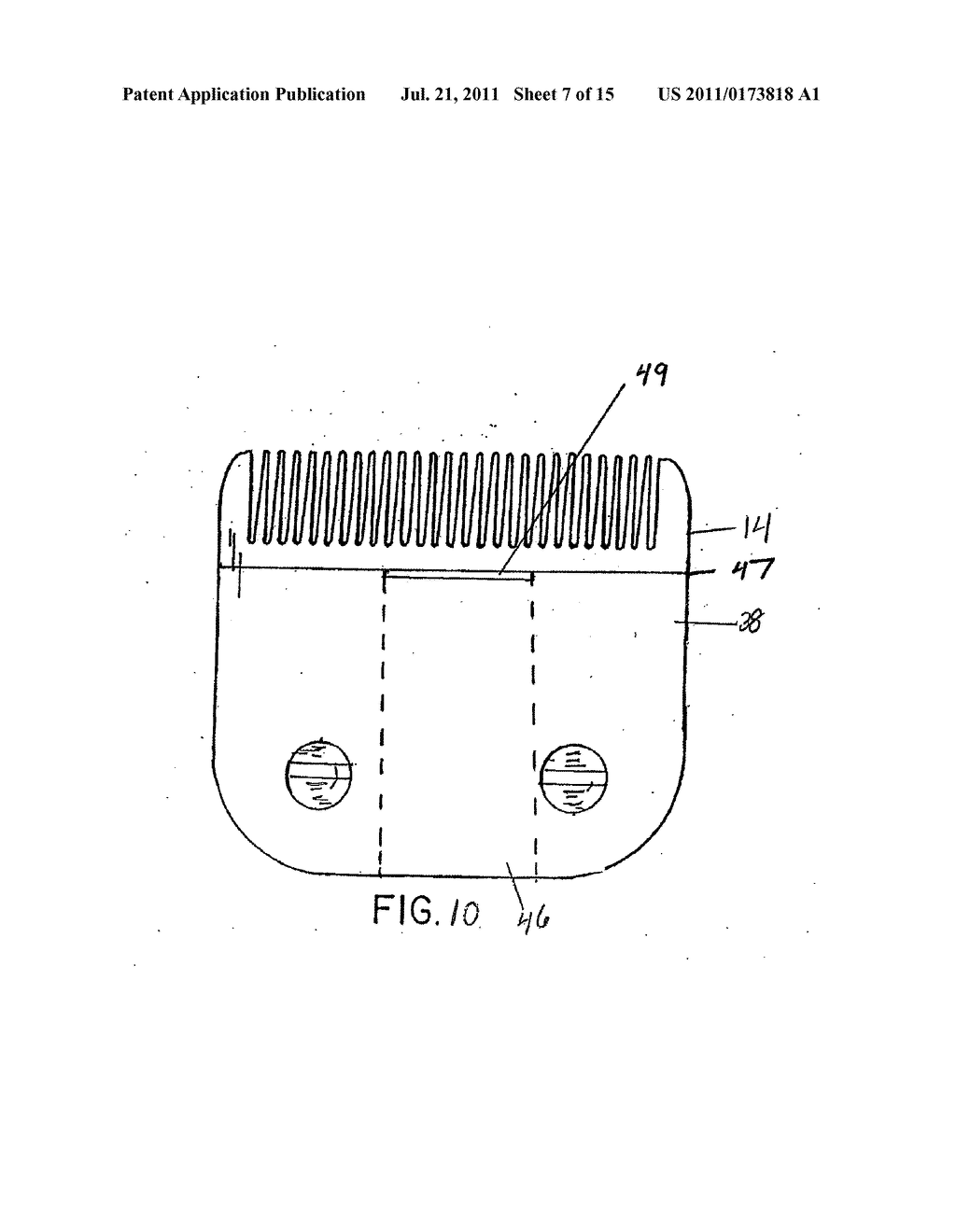 CLIPPER/TRIMMER BLADE SET - diagram, schematic, and image 08