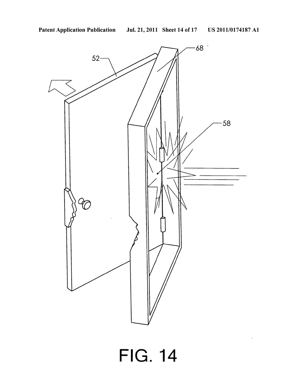 Door breaching projectile system - diagram, schematic, and image 15