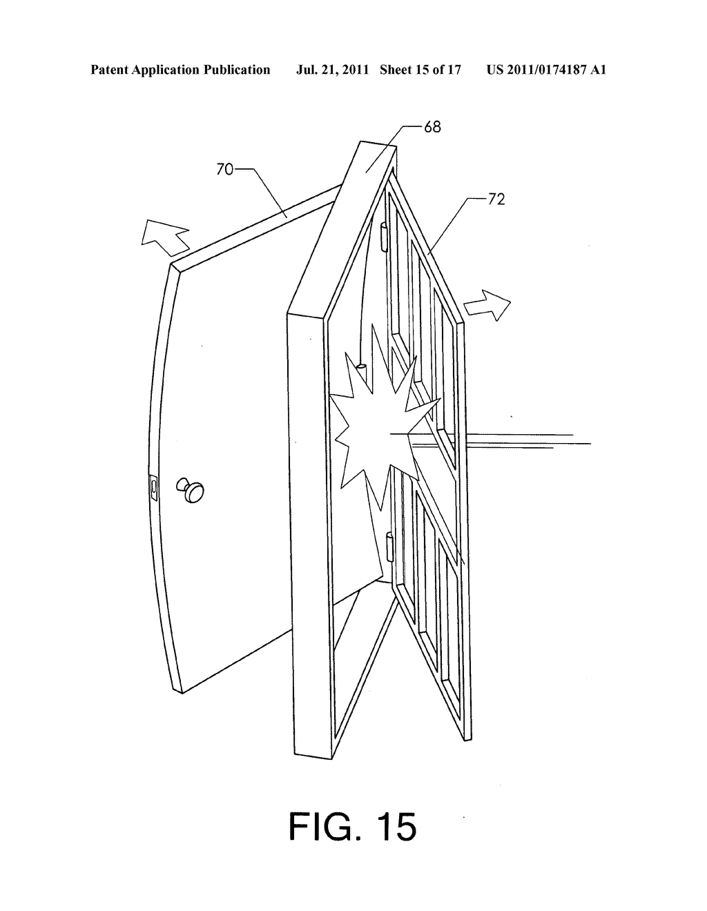 Door breaching projectile system - diagram, schematic, and image 16