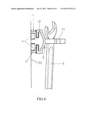 STRUCTURE OF TOOL HANGING RACK HAVING DIRECTION-CHANGEABLE     DIAGONALLY-ARRANGED DUAL-LAYERED RETENTION RECEPTACLE SLOT diagram and image