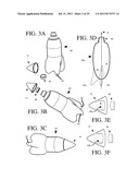 Flying beverage container having attachable reversible finned section diagram and image