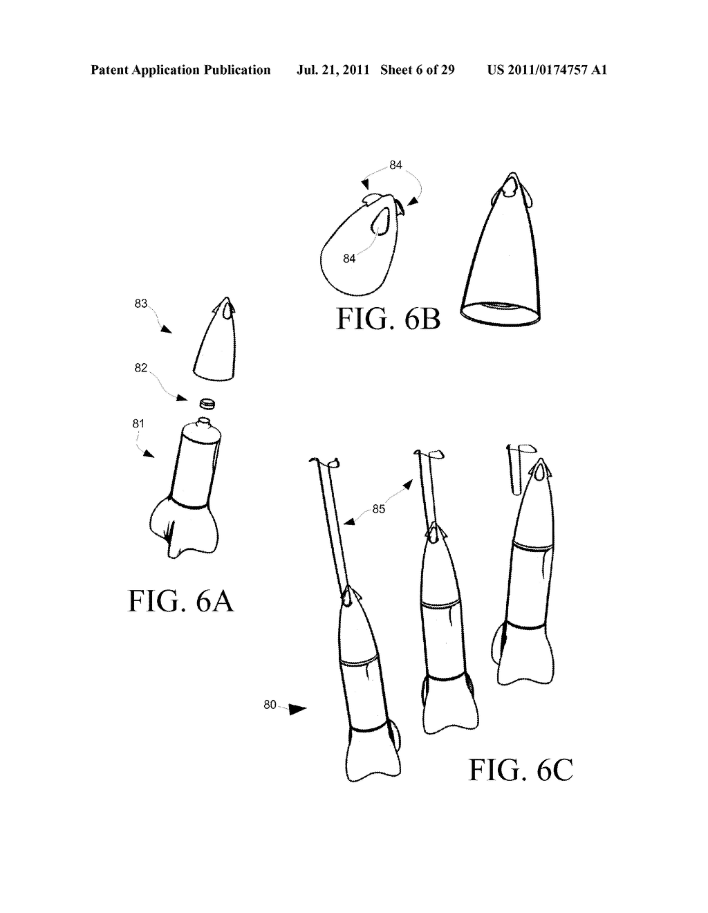 Flying beverage container having attachable reversible finned section - diagram, schematic, and image 07