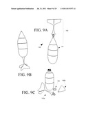 Flying beverage container having attachable reversible finned section diagram and image