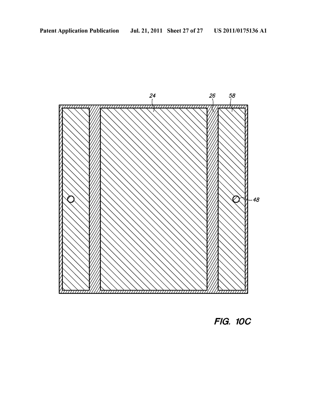 SEMICONDUCTOR CHIP ASSEMBLY WITH POST/BASE HEAT SPREADER AND PLATED     THROUGH-HOLE - diagram, schematic, and image 28