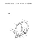 STRUCTURE FOR SIDE PORTION OF VEHICLE BODY diagram and image