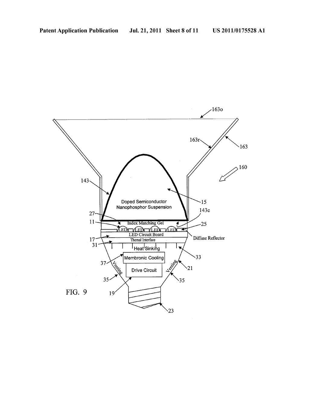 LAMP USING SOLID STATE SOURCE AND DOPED SEMICONDUCTOR NANOPHOSPHOR - diagram, schematic, and image 09